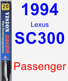 Passenger Wiper Blade for 1994 Lexus SC300 - Vision Saver