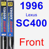 Front Wiper Blade Pack for 1996 Lexus SC400 - Vision Saver