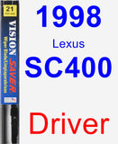 Driver Wiper Blade for 1998 Lexus SC400 - Vision Saver