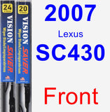 Front Wiper Blade Pack for 2007 Lexus SC430 - Vision Saver