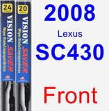 Front Wiper Blade Pack for 2008 Lexus SC430 - Vision Saver