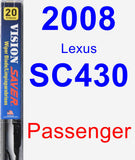 Passenger Wiper Blade for 2008 Lexus SC430 - Vision Saver