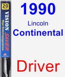 Driver Wiper Blade for 1990 Lincoln Continental - Vision Saver