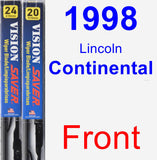 Front Wiper Blade Pack for 1998 Lincoln Continental - Vision Saver