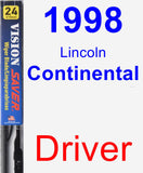 Driver Wiper Blade for 1998 Lincoln Continental - Vision Saver