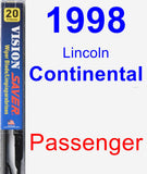 Passenger Wiper Blade for 1998 Lincoln Continental - Vision Saver