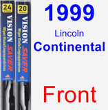 Front Wiper Blade Pack for 1999 Lincoln Continental - Vision Saver