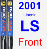 Front Wiper Blade Pack for 2001 Lincoln LS - Vision Saver