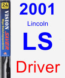 Driver Wiper Blade for 2001 Lincoln LS - Vision Saver