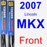 Front Wiper Blade Pack for 2007 Lincoln MKX - Vision Saver