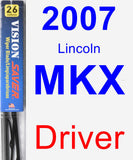 Driver Wiper Blade for 2007 Lincoln MKX - Vision Saver