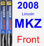 Front Wiper Blade Pack for 2008 Lincoln MKZ - Vision Saver