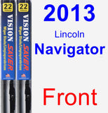 Front Wiper Blade Pack for 2013 Lincoln Navigator - Vision Saver