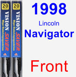 Front Wiper Blade Pack for 1998 Lincoln Navigator - Vision Saver