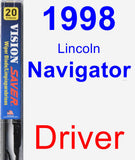 Driver Wiper Blade for 1998 Lincoln Navigator - Vision Saver