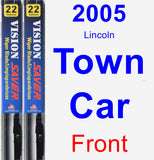 Front Wiper Blade Pack for 2005 Lincoln Town Car - Vision Saver