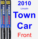 Front Wiper Blade Pack for 2010 Lincoln Town Car - Vision Saver