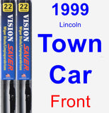 Front Wiper Blade Pack for 1999 Lincoln Town Car - Vision Saver