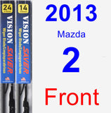 Front Wiper Blade Pack for 2013 Mazda 2 - Vision Saver