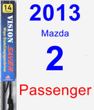 Passenger Wiper Blade for 2013 Mazda 2 - Vision Saver