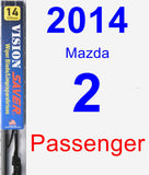 Passenger Wiper Blade for 2014 Mazda 2 - Vision Saver