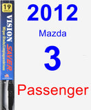 Passenger Wiper Blade for 2012 Mazda 3 - Vision Saver