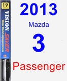 Passenger Wiper Blade for 2013 Mazda 3 - Vision Saver