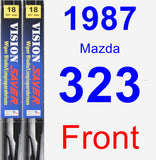 Front Wiper Blade Pack for 1987 Mazda 323 - Vision Saver