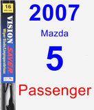 Passenger Wiper Blade for 2007 Mazda 5 - Vision Saver