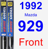 Front Wiper Blade Pack for 1992 Mazda 929 - Vision Saver