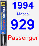 Passenger Wiper Blade for 1994 Mazda 929 - Vision Saver