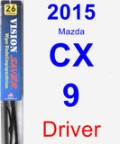 Driver Wiper Blade for 2015 Mazda CX-9 - Vision Saver