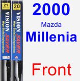 Front Wiper Blade Pack for 2000 Mazda Millenia - Vision Saver