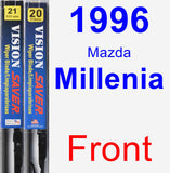 Front Wiper Blade Pack for 1996 Mazda Millenia - Vision Saver