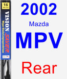 Rear Wiper Blade for 2002 Mazda MPV - Vision Saver