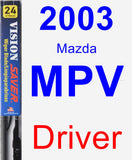 Driver Wiper Blade for 2003 Mazda MPV - Vision Saver