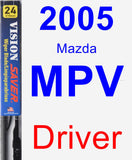 Driver Wiper Blade for 2005 Mazda MPV - Vision Saver