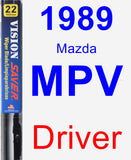 Driver Wiper Blade for 1989 Mazda MPV - Vision Saver