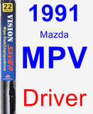 Driver Wiper Blade for 1991 Mazda MPV - Vision Saver