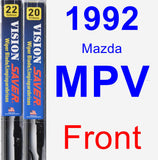 Front Wiper Blade Pack for 1992 Mazda MPV - Vision Saver