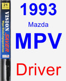 Driver Wiper Blade for 1993 Mazda MPV - Vision Saver