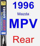 Rear Wiper Blade for 1996 Mazda MPV - Vision Saver