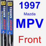 Front Wiper Blade Pack for 1997 Mazda MPV - Vision Saver