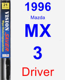 Driver Wiper Blade for 1996 Mazda MX-3 - Vision Saver