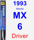 Driver Wiper Blade for 1993 Mazda MX-6 - Vision Saver