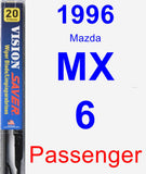 Passenger Wiper Blade for 1996 Mazda MX-6 - Vision Saver