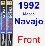 Front Wiper Blade Pack for 1992 Mazda Navajo - Vision Saver