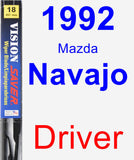 Driver Wiper Blade for 1992 Mazda Navajo - Vision Saver