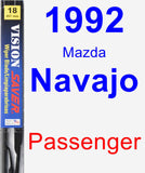 Passenger Wiper Blade for 1992 Mazda Navajo - Vision Saver