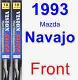 Front Wiper Blade Pack for 1993 Mazda Navajo - Vision Saver